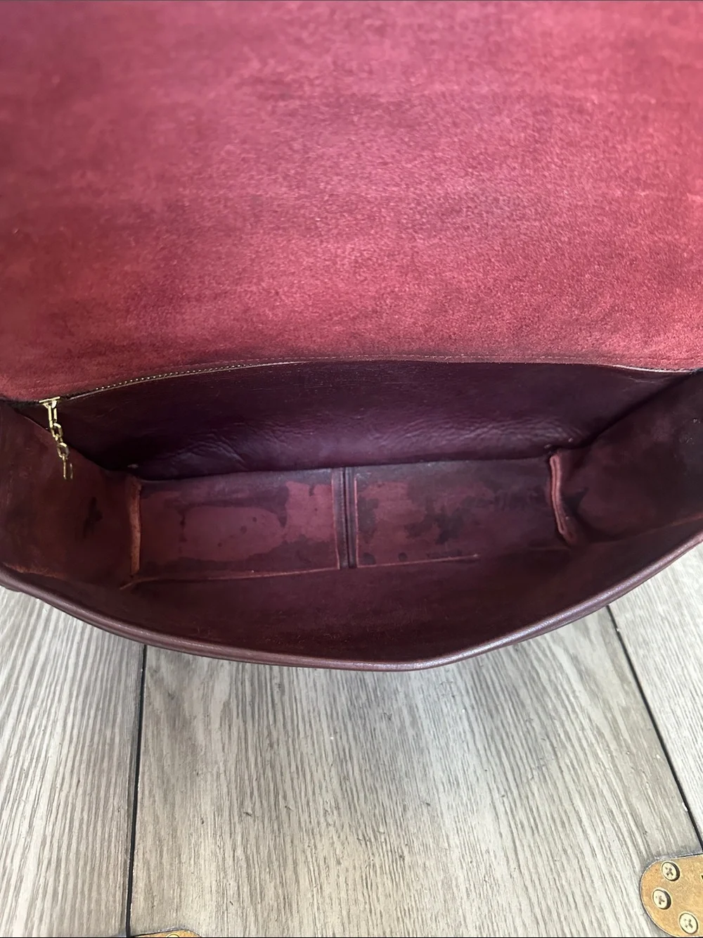 Coach RARE Vintage Oxblood Burgundy Leather Clutch Crossbody HARD TO FIND!! - Picture 9 of 16